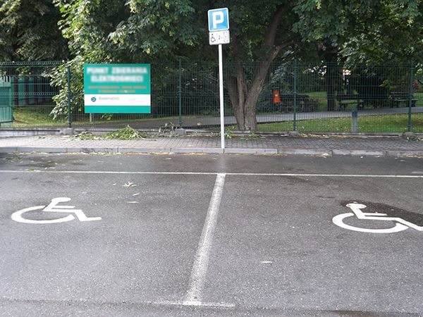 miejsce parkingowe dla osób niepełnosprawnych